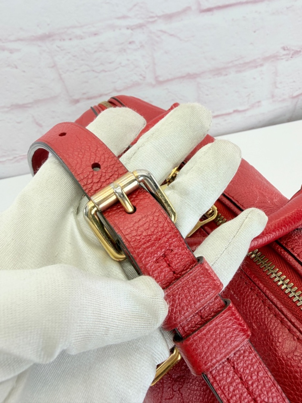 Authentic Louis Vuitton Red Empreinte Speedy 25 Handbag Shoulder Bag - Picture 9 of 15